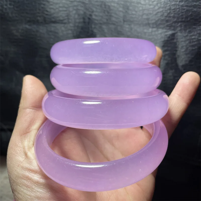 

Ice Pink Bracelet Furong Jade Ice Transparent Jade Women's Bracelet Peach Blossom Light Pink Bracelet