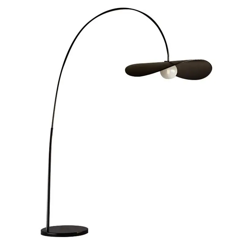 

French modern minimalist living room sofa floor lamp living room hat floor standing bedroom study Nordic fishing light