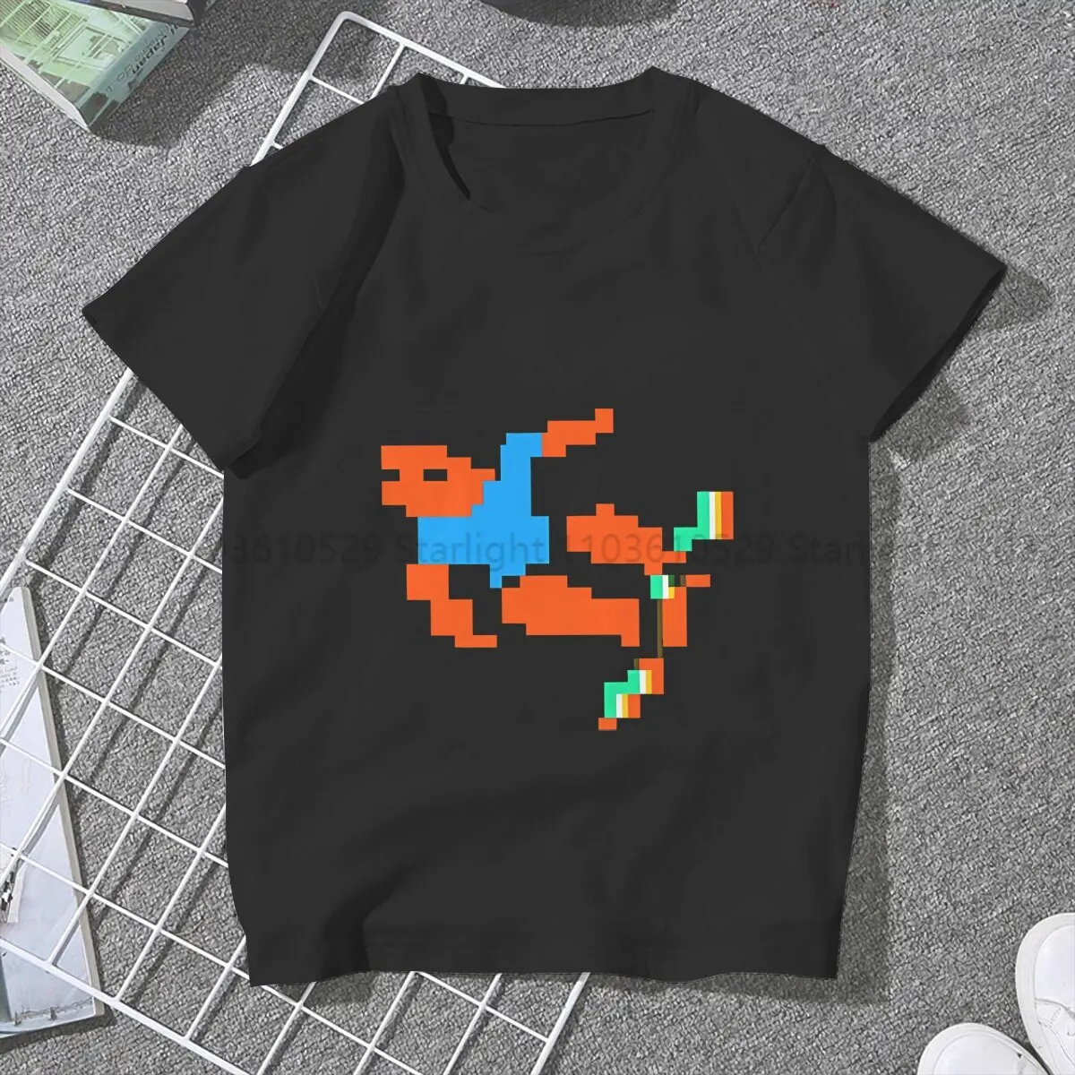 California Games Skate Pixel Art Women's T Shirt Commodore C64 Ladies Tees Kawaii Polyester Tops Graphic Tshirt y2k Fashion