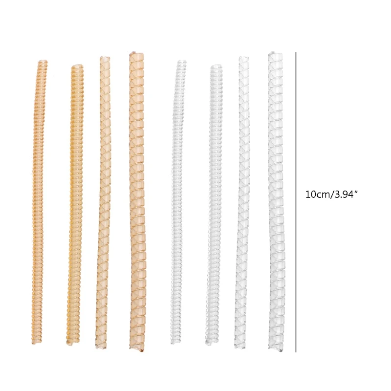 8 개/대 명확한 보이지 않는 링 가드 스프링 전화선 조정 링 크기 조정기는 손가락에 맞게 링을 작게 만듭니다.