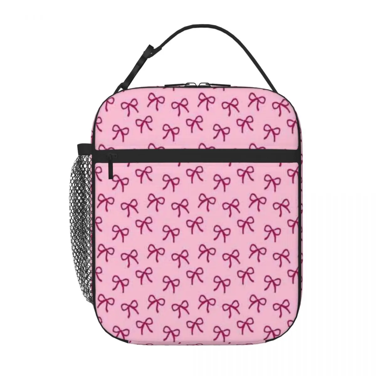 Bestselling Dainty Bows - Burgundy Abstract Leakproof Lunch Bag Office Lunch Waterproof Lunch Bag