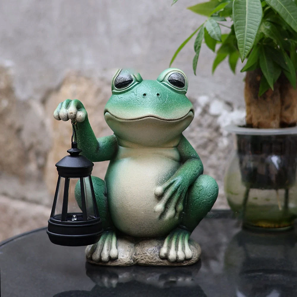 

Outdoor solar light frog lantern resin handicrafts garden decoration simulation animal Decoration Lamp Waterproof Solar Lights