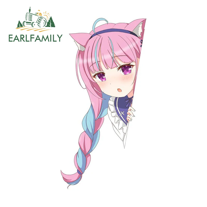 EARLFAMILY 13 سنتيمتر x 6.5 سنتيمتر ل ميناتو أكوا Hololive ملصقات السيارات لطيف أنيمي ملصق مضاد للمياه شخصية الوفير الرسومات سيارة التسمية