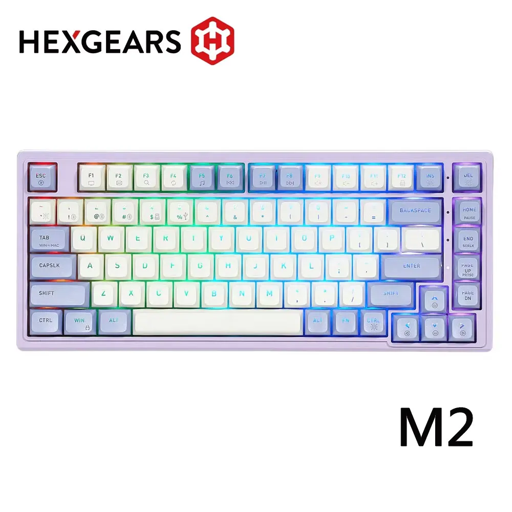 

HEXGEARS M2 Mechanical Keyboard ABS/PBT keycaps 83 keys 5Layer Silence Filling Hot-swappable Keyboard 75% Layout Gaming Keyboard