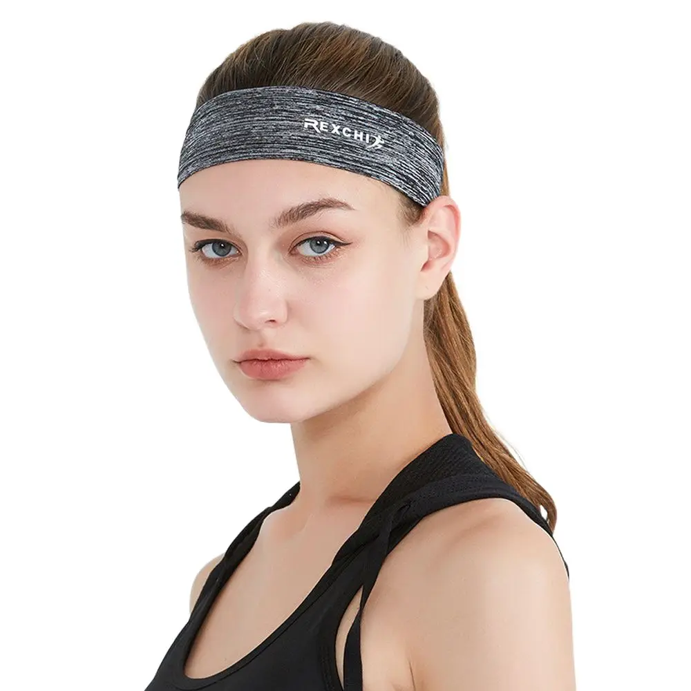 วงผมที่คาดผมเหงื่อที่คาดผมกีฬาแถบคาดศีรษะ Sweatband ยืดหยุ่นวิ่งผมวงออกกําลังกายที่คาดผมกีฬา Hairbands