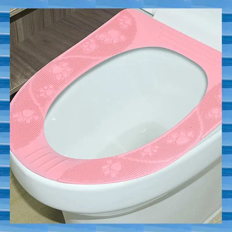 

2 Pack Silicone Resusablet Oilet Lid Covers Toilet Mat For Adults & Kids Potty Training For Oval, Round Toilets