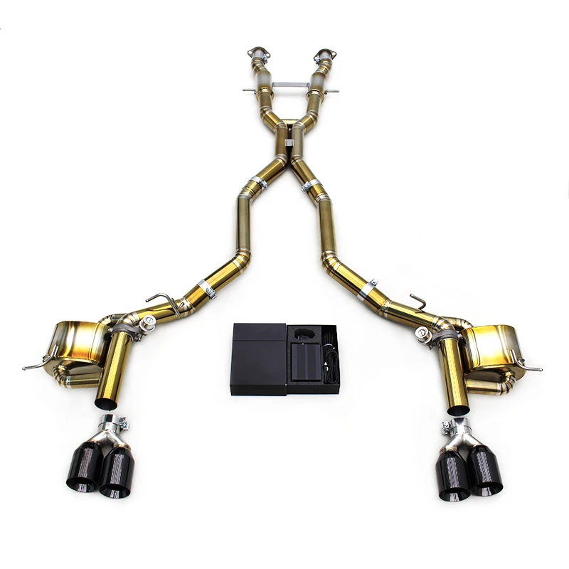 

LXBY-Race Titanium Exhaust for JEEP Grand Cherokee 6.4L 2011-2020 Resonator Midpipe Valved Muffler Exhaust Pipe Active Sound Exh