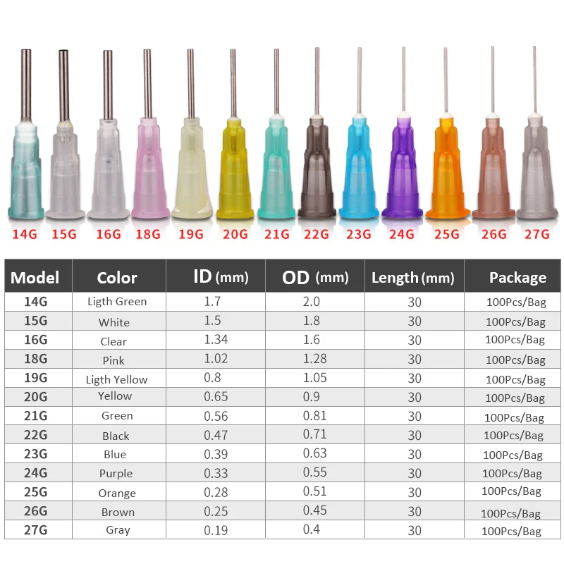 50Pcs/Bag 0.5inch Plastic Stainless Steel Glue Dispensing Needle For All Glues Liquid Solder Paste Adhesives Dispenser Needle