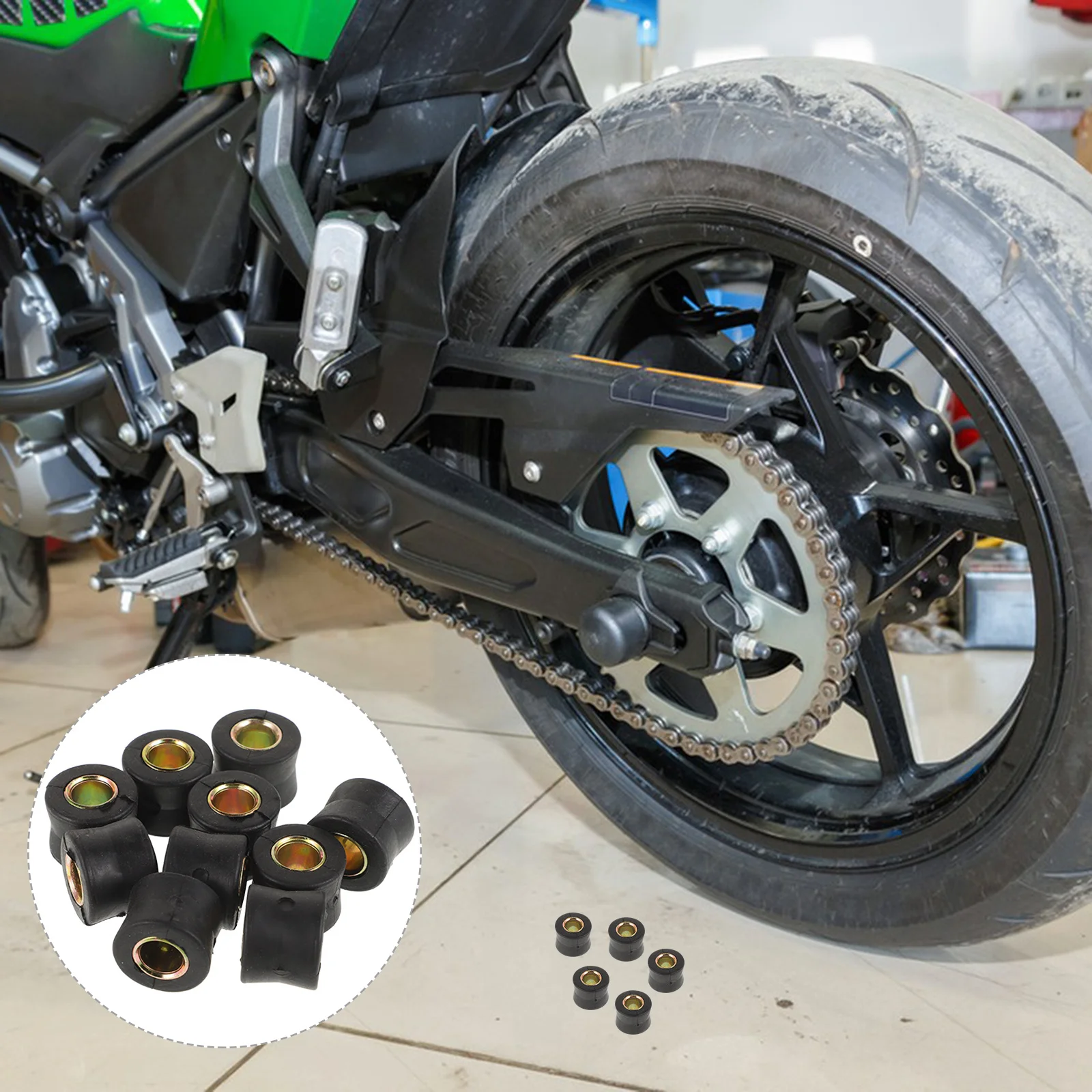 

10pcs Motorcycle Shock Absorber Rubber Rings Easy Install Universal Fit For Motorbike Rear Suspension Rubber Bushings Buffer