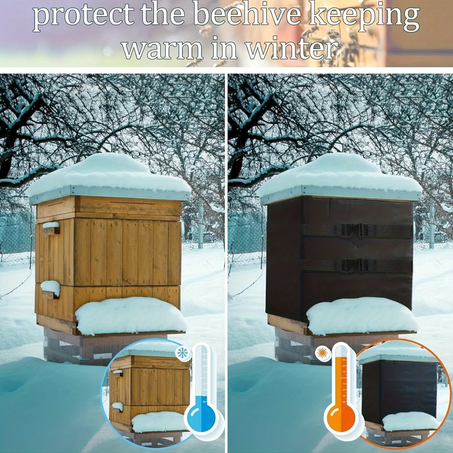 Picture 5: Adjustable Insect Box Insulation Cover for 8 Beehives Waterproof Windproof Reusable Beekeeping Equipment