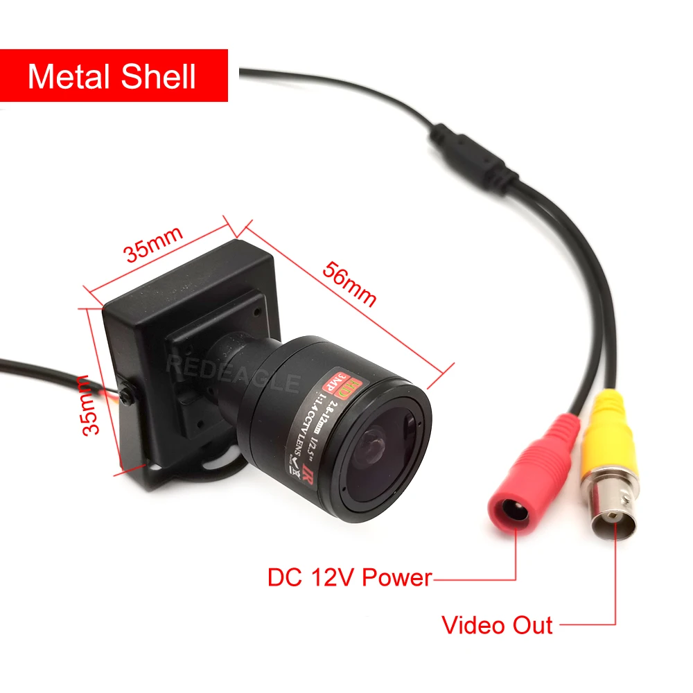 1200TVL Mini Analog Video Camera 700TVL 2.8-12mm 6-22mm Varifocal Zoom Lens For Security Surveillance CCTV Camera Car Overtaking