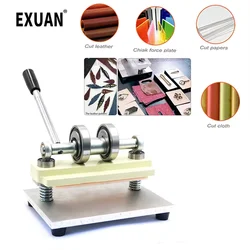 Leather Press Manual Die Cutting Machine  Double Wheel Hand Leather Cutting Machine  DIY Stamping Cuttter Pattern  Hand Press