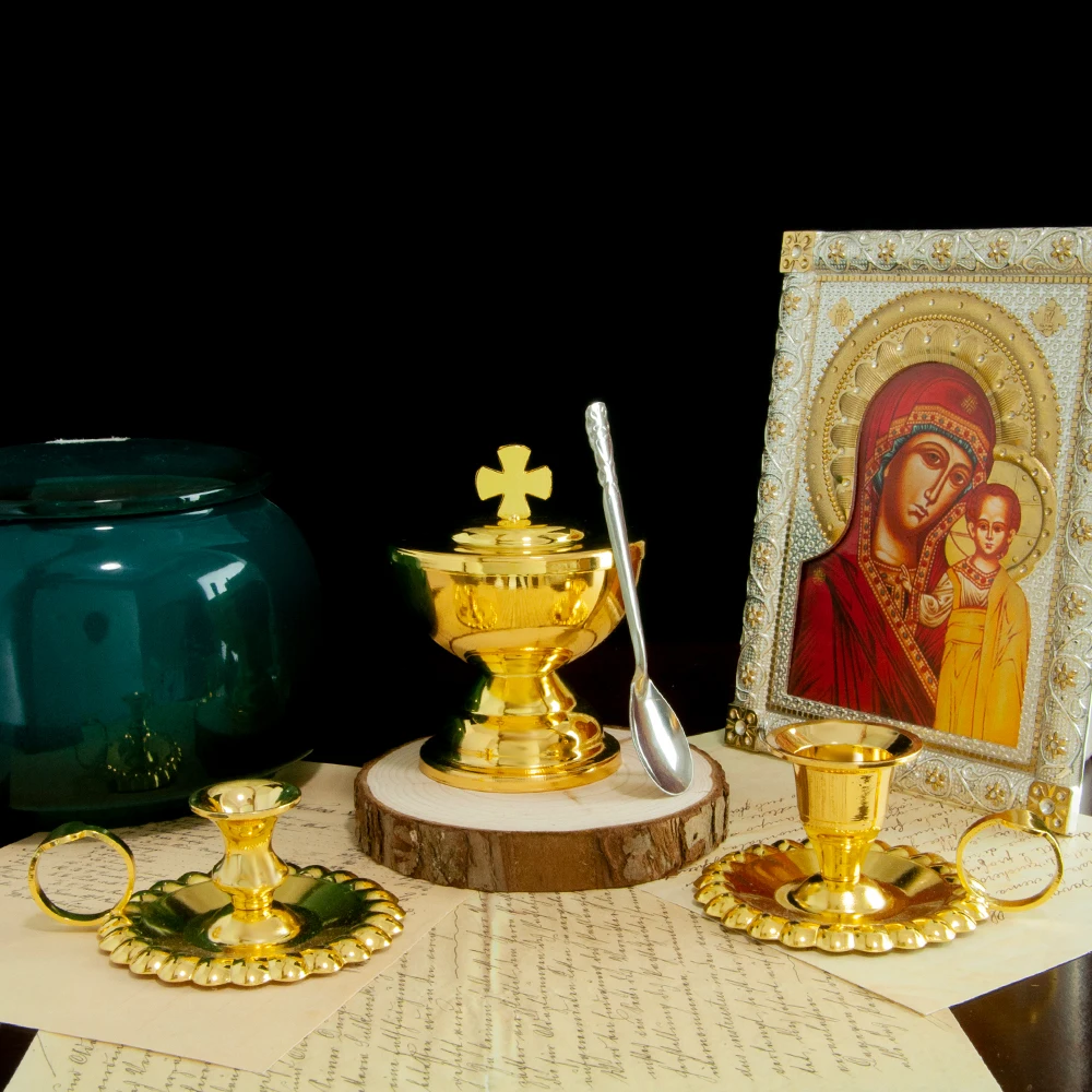 Religious church rituals, gold-plated communion cups, Mass supplies, ceremonial supplies, alloy materials