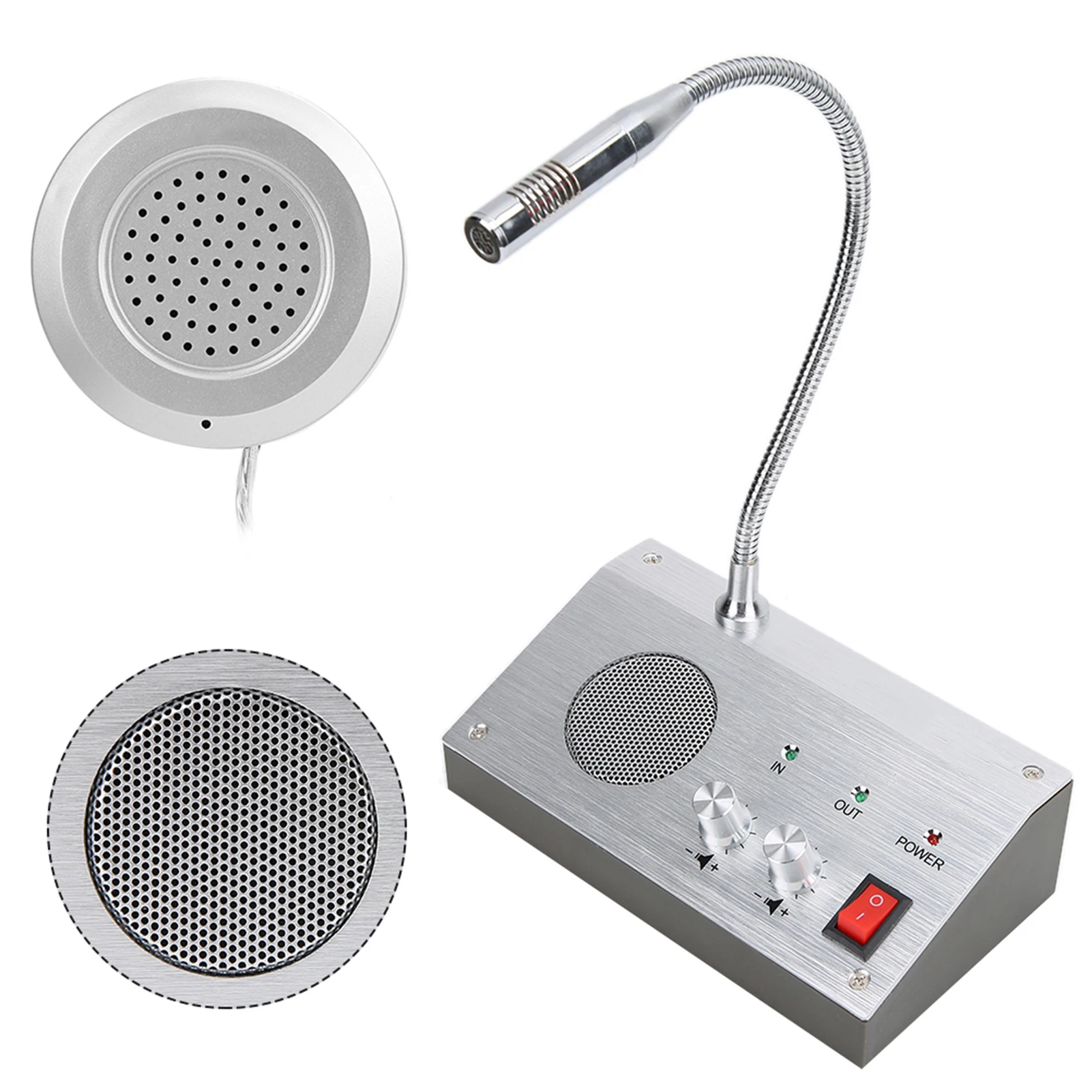 Premium Clear Sound NoiseFree Dualway Bank/Office Store Station Window Counter Intercom Easy Install Plug and Play Walkie Talkie