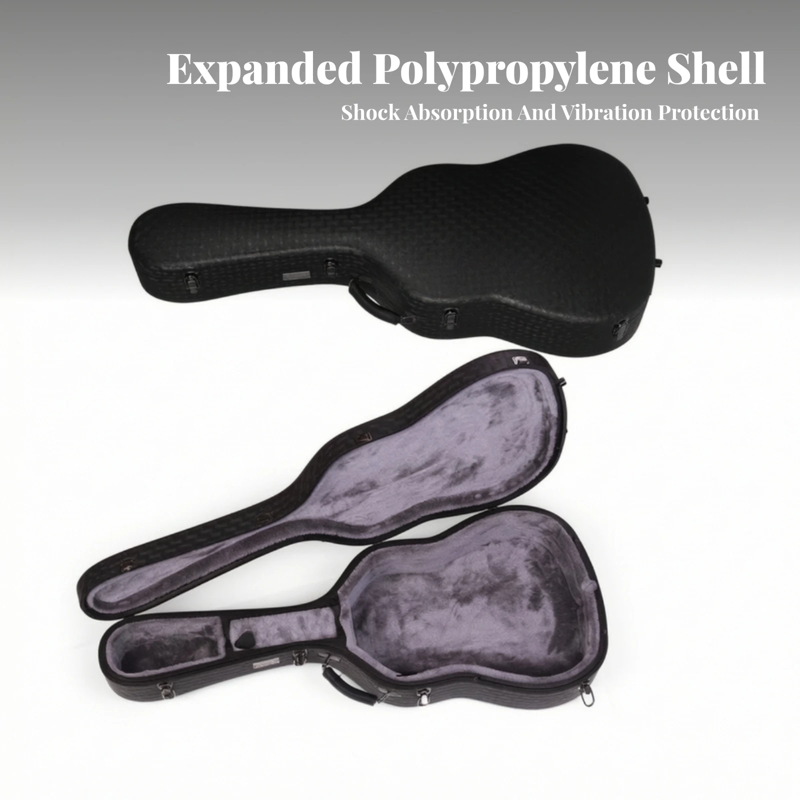 Hard-Shell Guitar Case Portable Hardshell Guitar Case Sturdy Safeguarding for Guitarists, Travel, Commuting