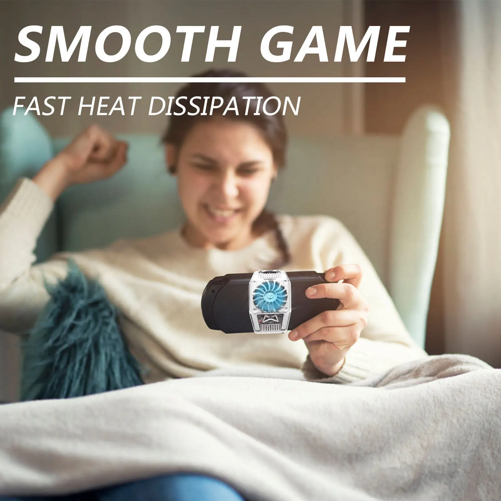 High-Performance Cellphone Radiator Compatible with 4-6.7 Inch Phones Super Mute Strong Air Supply Long-Lasting ABS Phone