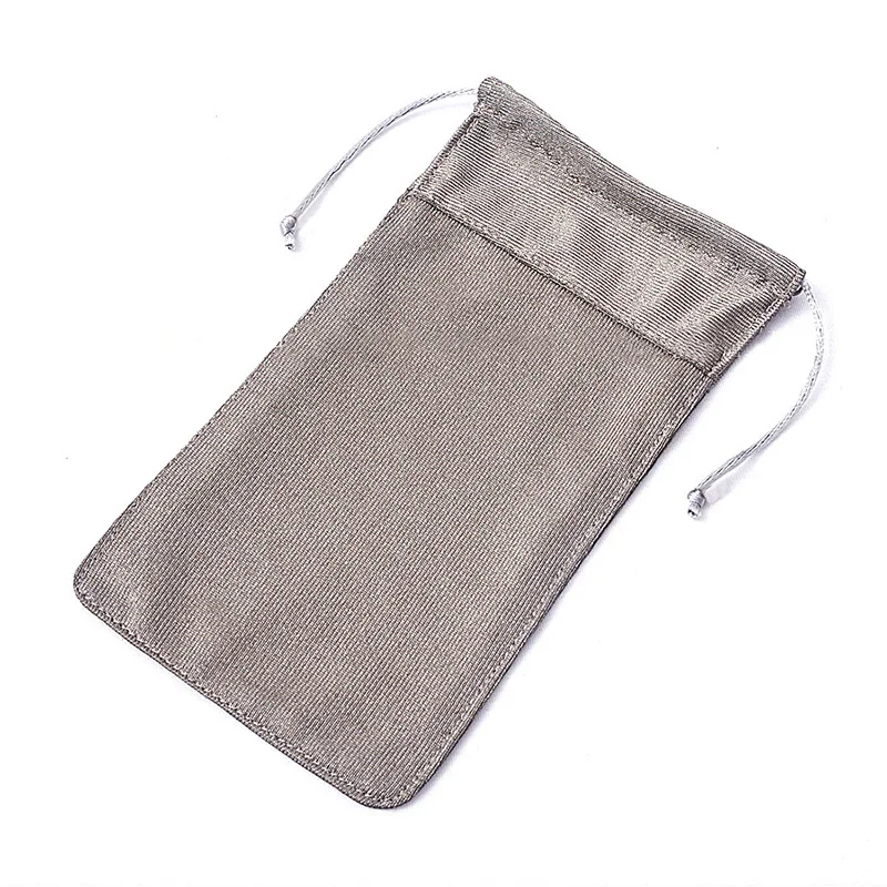 Hot Sale! Silver Fiber Radiation Protect Faraday Bag Phone Pouch  RF Signal Blocker Shield EMF Protection Card Storage Bag