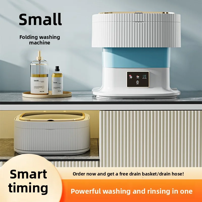Folding washing machine,large capacity 11.5L/15L portable, baby socks, underwear, lingerie washing machine