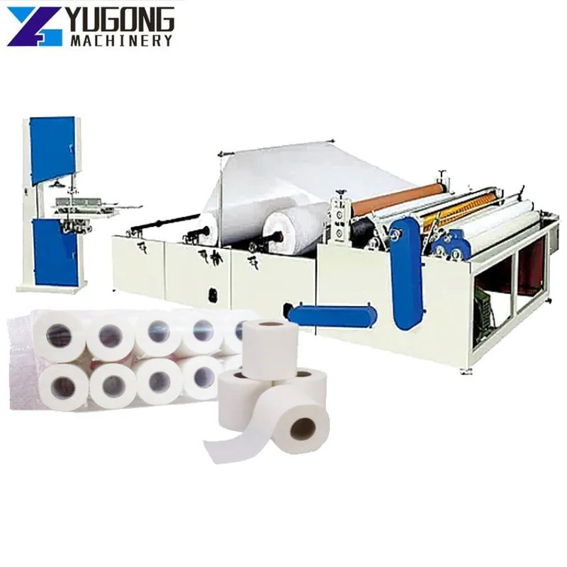 YUGONG High Speed Full Automatic Toilet Tissue Paper Roll Making Machine Toilet Tissue Rewinder Paper Product Making Machine