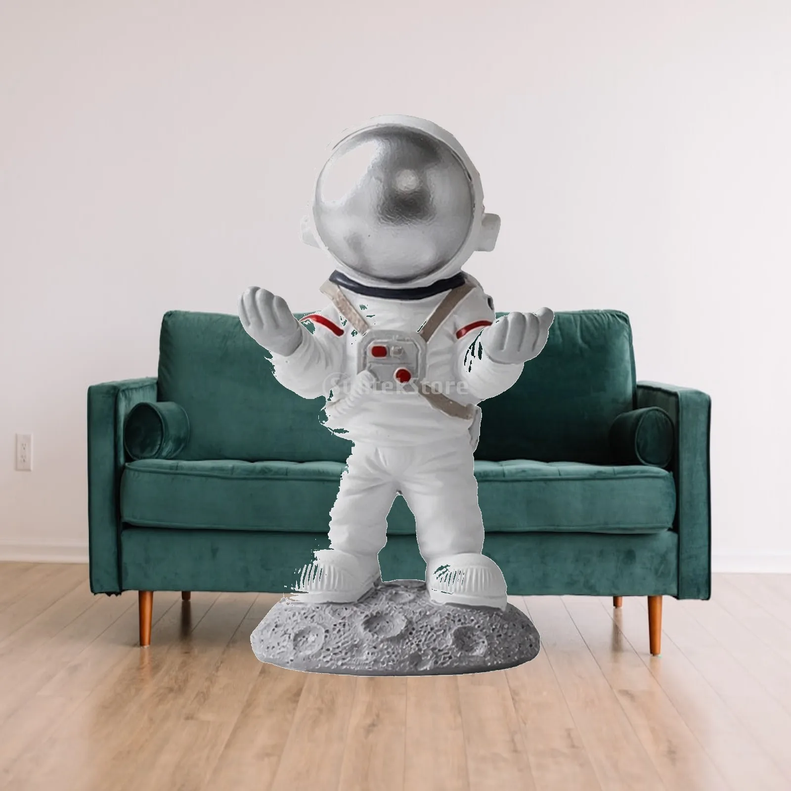 Astronaut Glasses Holder Organizer Resin Spacesuit Figure Pen Stand Cute Eyeglass Cradle for Nightstand Desk Decor