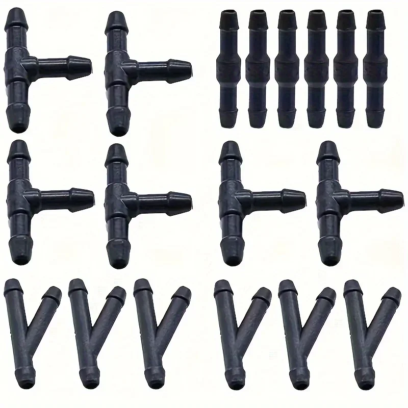 30pcs Car Windshield Washer Pipe Connectors Available in 3 Different Shapes
