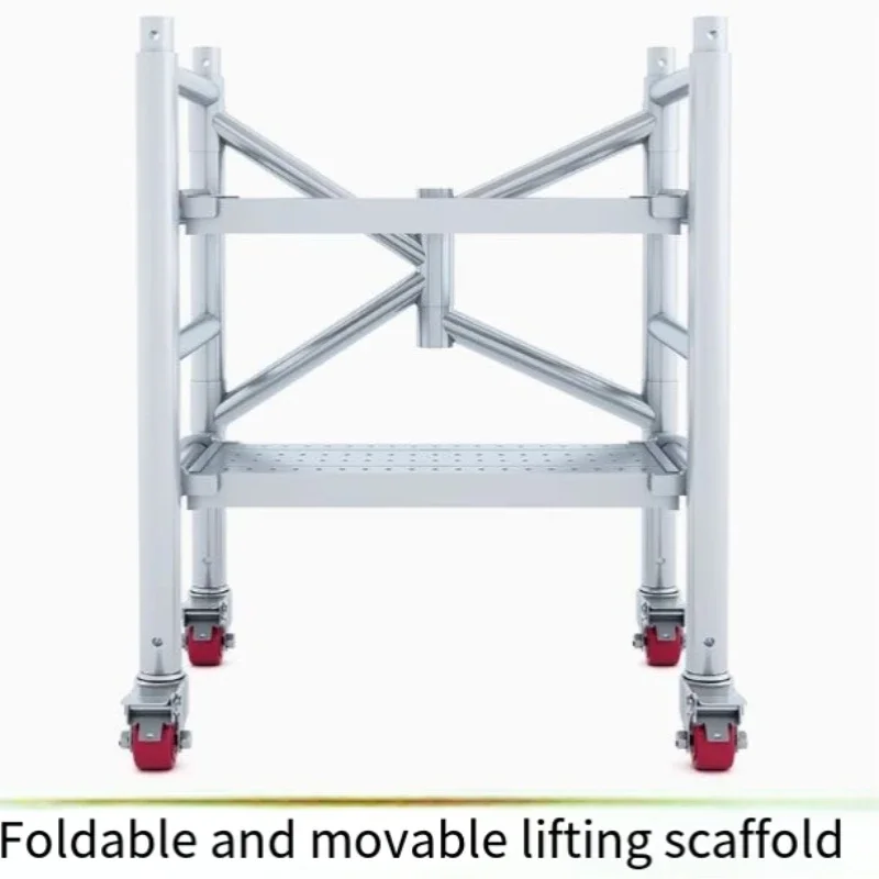 Climbing Mobile Telescopic Scaffolding Aluminum Tower scaffolding folding lifting platform Thickened steel pipe  mobile