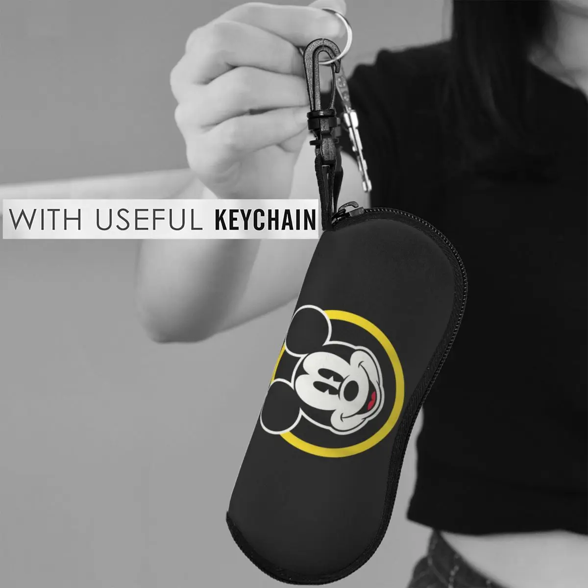 Forever Mickey Mouse Glasses Case Printing Cartoon Eyewear Box Small Sunglasses Box