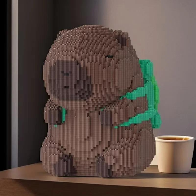15026-teilige Capybara-Rucksack-Bausteine, 3D-Stapelmodell-Ornament – geeignet für alle Weihnachtsgeschenke
