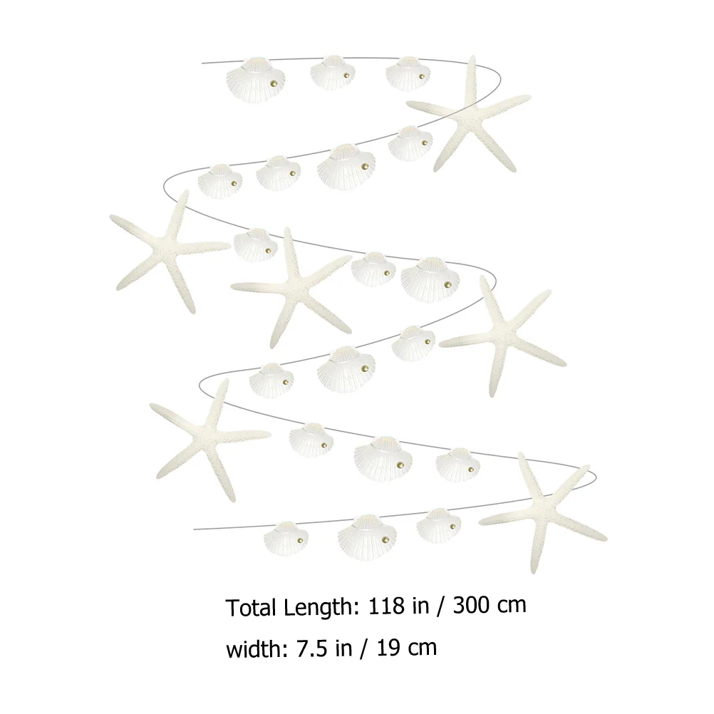 إكليل ديكور نجم البحر والصدفة ، زخارف صيفية ، ديكور لغرفة الحضانة