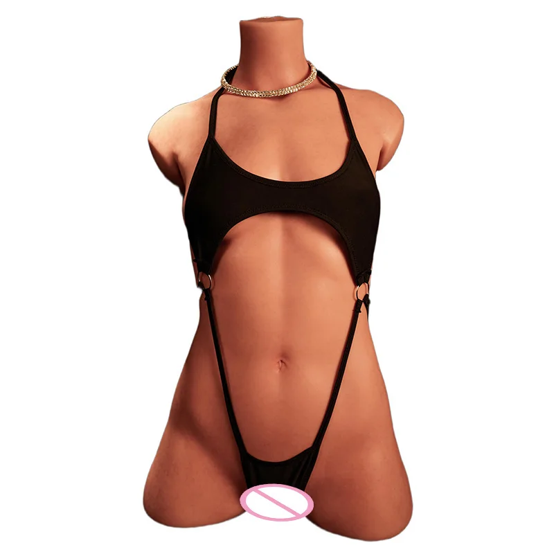 MIVM Medical Grade Silicone Half Body Sex Doll Realistic Torso Love Doll with Metal Skeleton for Men Adult Sex Toys