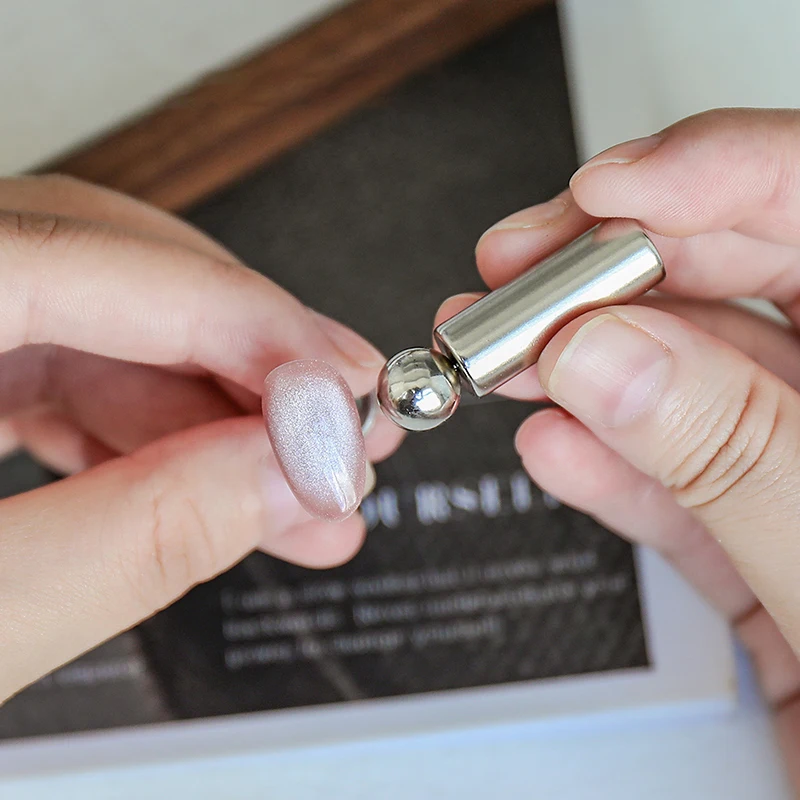 مسمار الفن مسمار المغناطيسي عصا القط العين المغناطيسي الكرة مزدوجة نهاية الأشعة فوق البنفسجية هلام المغناطيس أدوات مانيكير تصميم أدوات بريق تأثير DIY بها بنفسك