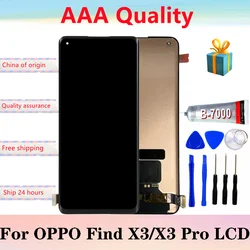 AMOLED 6.7 inch For Oppo Find X3 PEDM00 LCD Display With Frame X3 Pro PEEM00 CPH2173 LCD Touch Screen Panel Digitizer Assembly