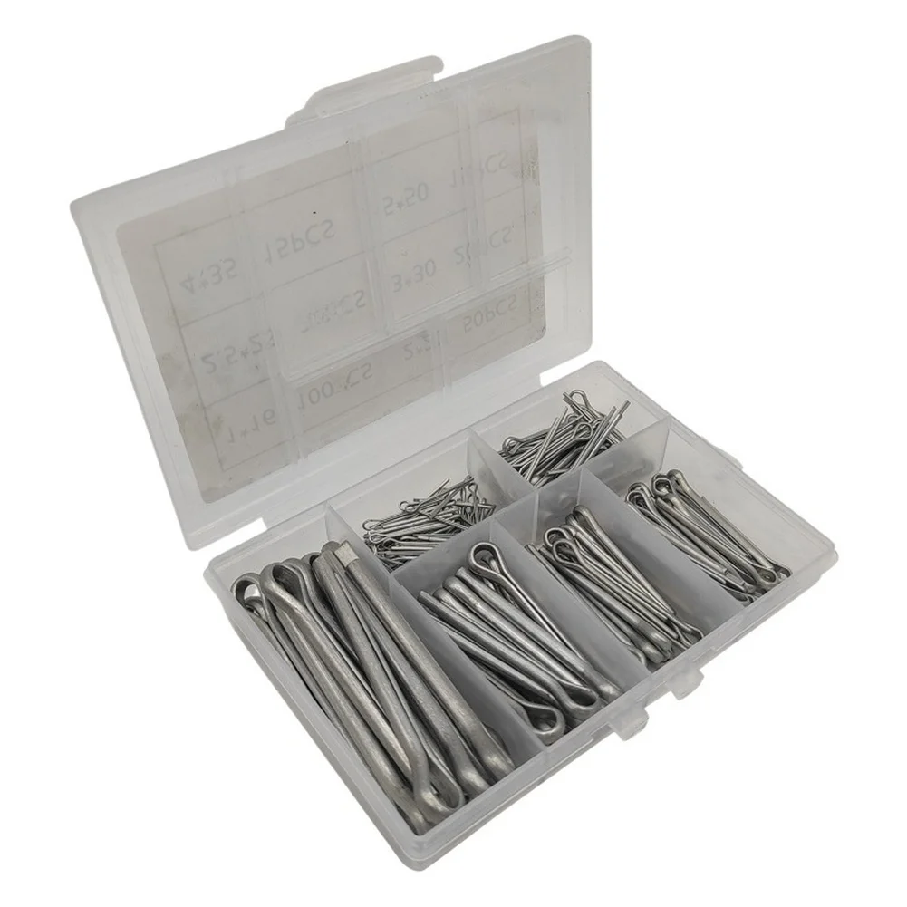 230 Piece Galvanized Cotter Pin Kit U-Shaped Hairpin Clips for Automotive Repair For Industrial Equipment and DIY Projects
