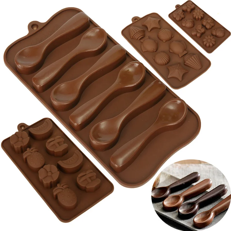 8 Holes 3D Chocolate Mold Silicone Cake Mold Cake Decorating Tools DIY Chocolate Baking Tools Non-Stick Jelly&Candy Mould