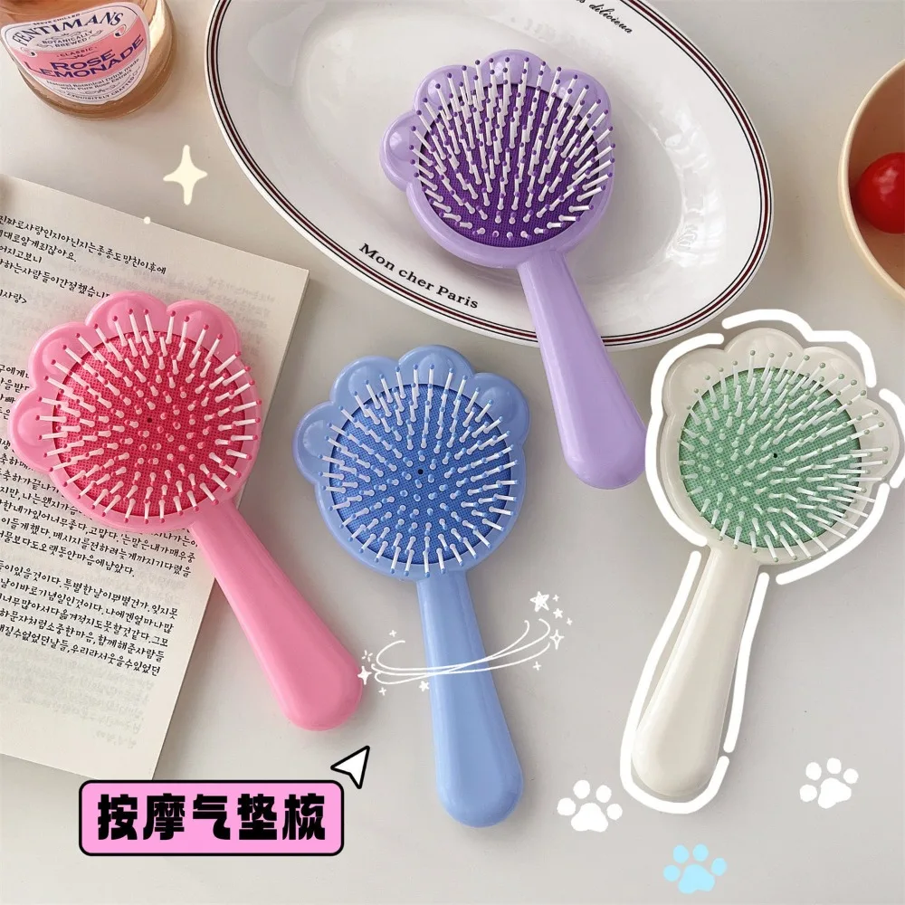 Cute Detangling Hair Brush Silicone Shampoo Brush Dry&wet Air Cushion Comb Scalp Massage Combs for Woman Cepillo Para Cabello