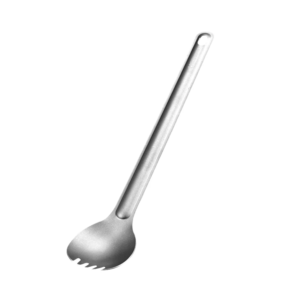 Portable Stainless Steel Spork Camping Spork Outdoor Tableware Long-handled Spork for Outdoor Picnic Camping