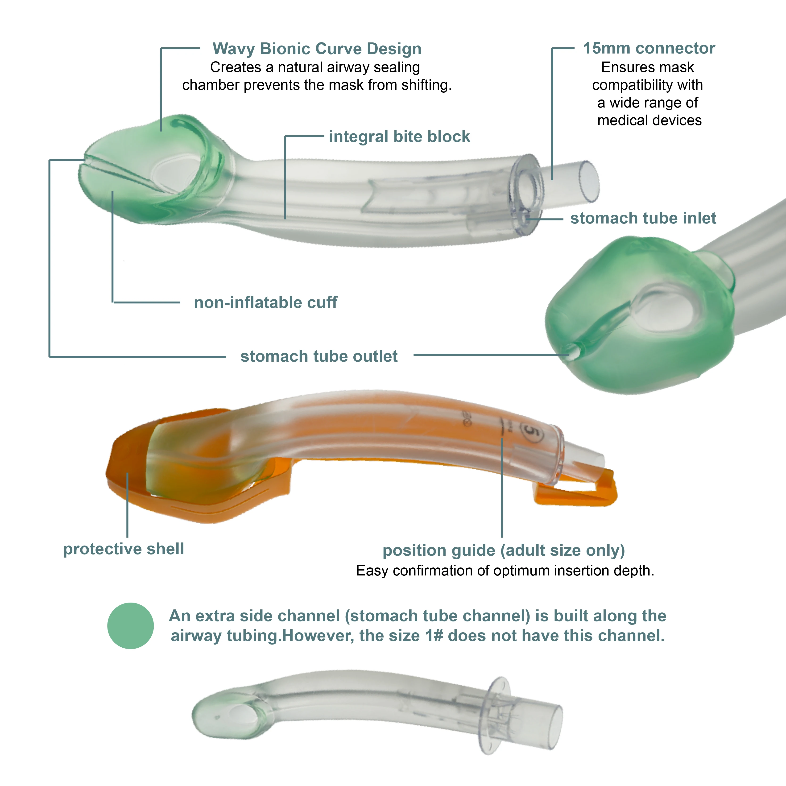 非膨張式喉頭マスクエアウェイ 1.0-5.0 # 使い捨 - Disposable Surgical Mask のレビューと価格