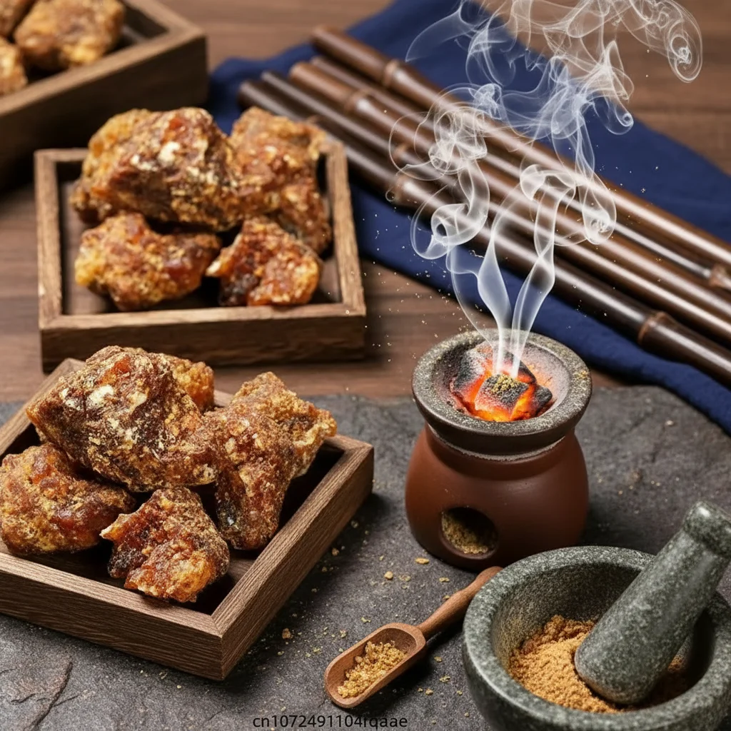 Premium Natural Resin Incense Pack: Frankincense & Myrrh for Stress Relief, Dragon's Blood, Benzoin, Gum Arabic. 100% Pure