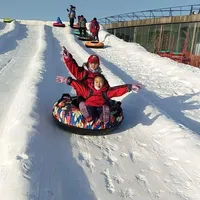 Cheap Large Double Snow Skiing Circle Sled Outdoor Thicken PVC Sledge Skiing Tube