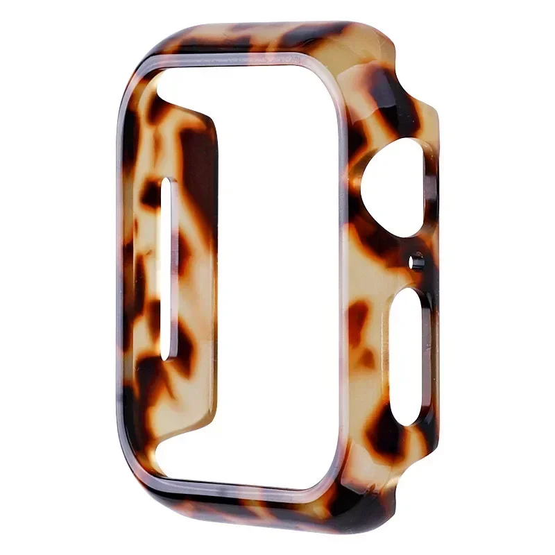 Resin Case+Strap for Apple Watch Series 9 41mm 45mm Band 38 40mm Cover Woman Bracelet for iWatch 8 7 6 SE 5 4 42 mm 44mm Correa