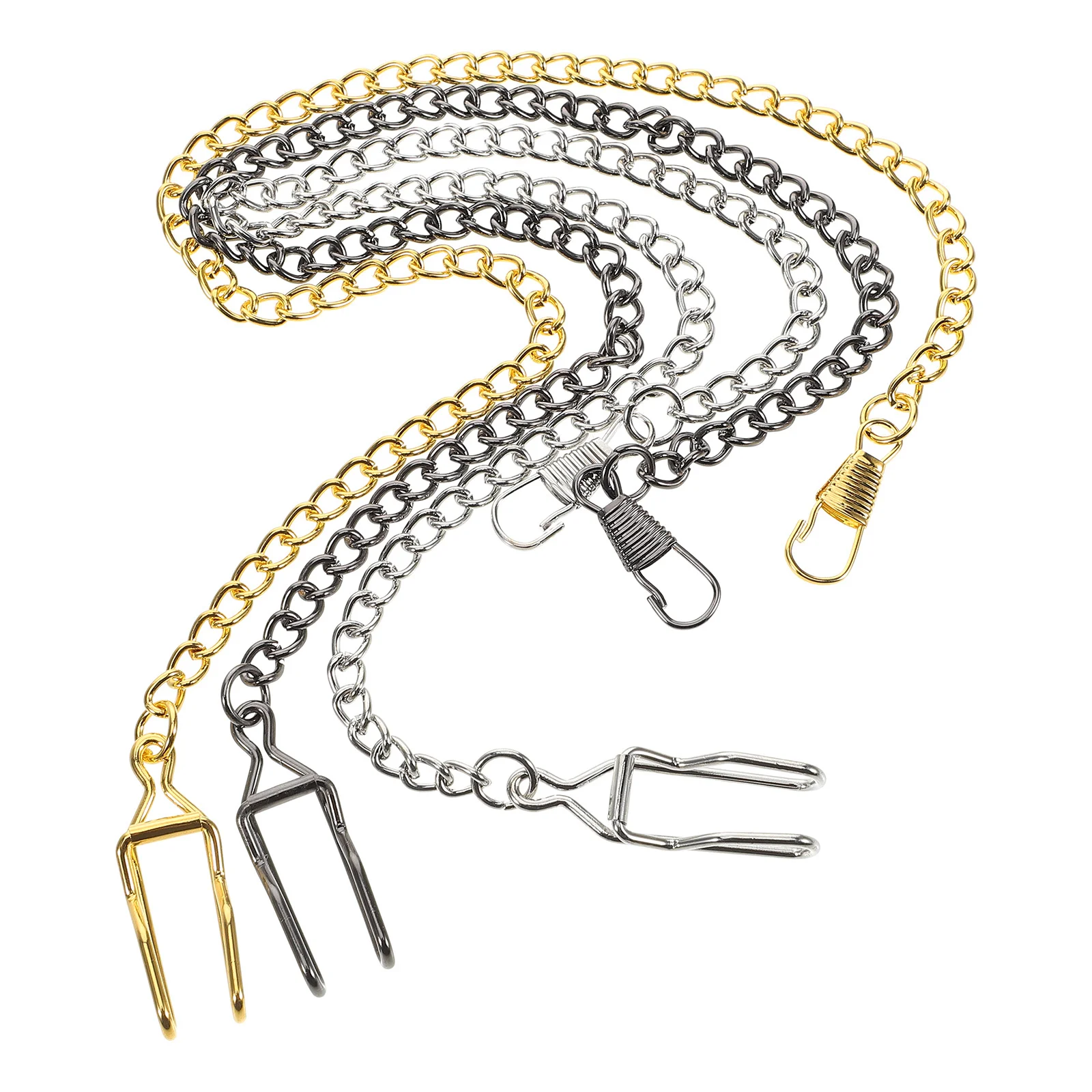 

3Pcs Vintage Metal Pocket Watch Chain Retro Style Universal Clip Replacement for Mechanical Quartz Suit Vest Chain Watch