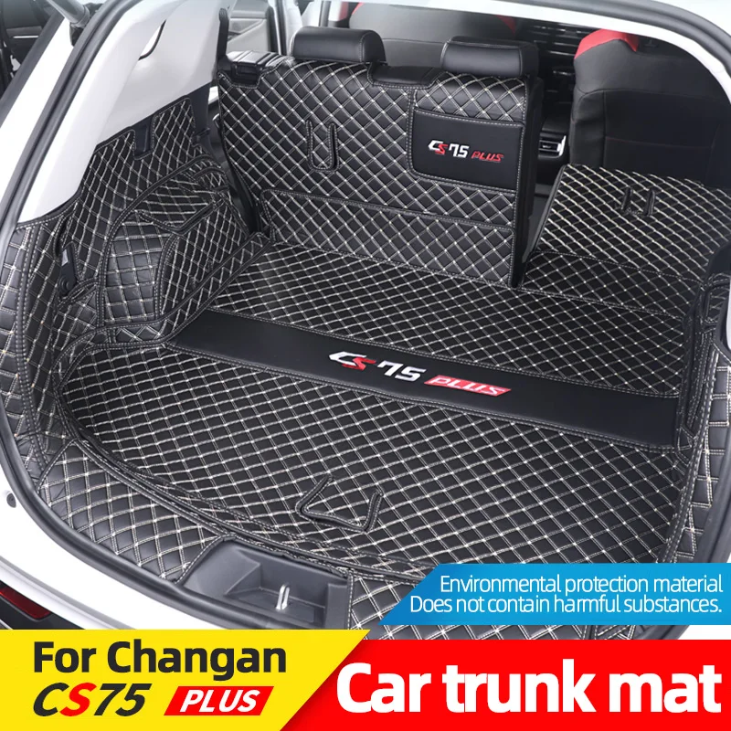 Trunk Frunk Mats For Changan CS75 PLUS 2020 2021 2023 2024 All-Weather Cargo Liners Car Boot Lower Compartment Cover Protector