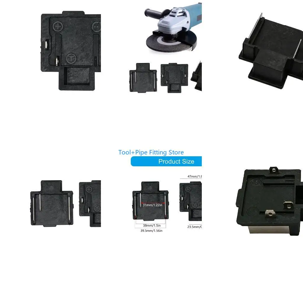 F92B Multifunctional Battery Connector Adapter 3Pin for Power Tool Replacement Clip Accessory Sturdy ABS