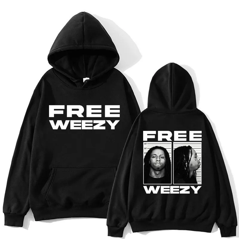 Rapper Lil Wayne Hoodie Free Weezy Graphic Hip Hop Gothic Men Women Punk Spring Autumn Sweatshirt Oversized Pullovers Streetwear