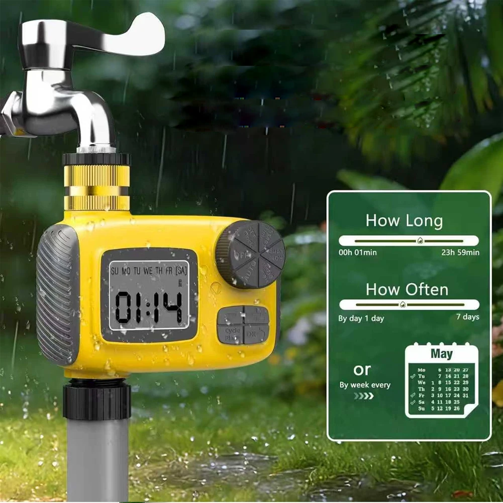 Automatic Irrigation Kit for Balcony For Garden Plants Programmable Timer Adjustable Spray Patterns Flexible Tubing