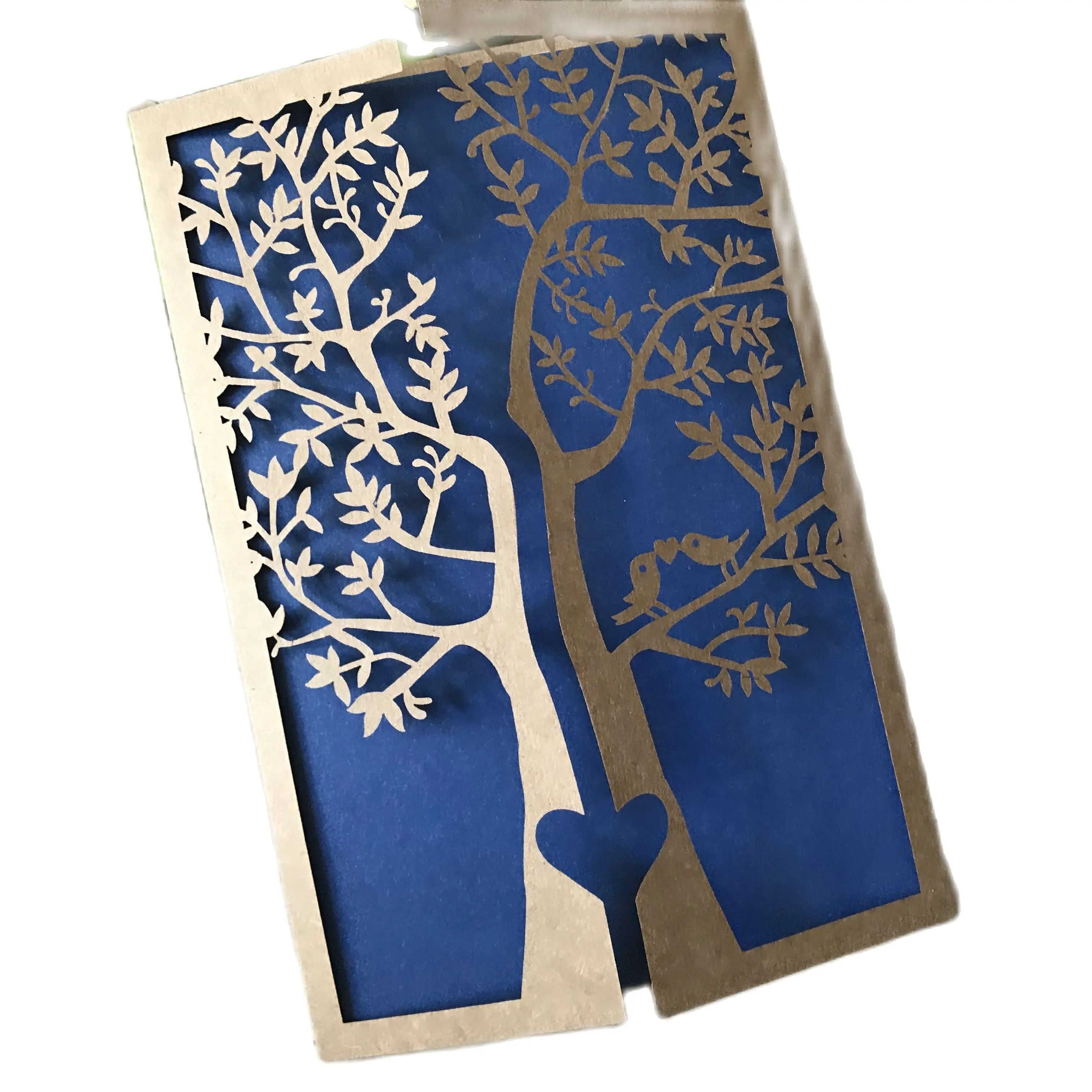 50pcs Kraft Paper Laser Cut Wedding Invitations,European Tree Style Invitation Cards,Birthday Greeting Card for Party Decoration