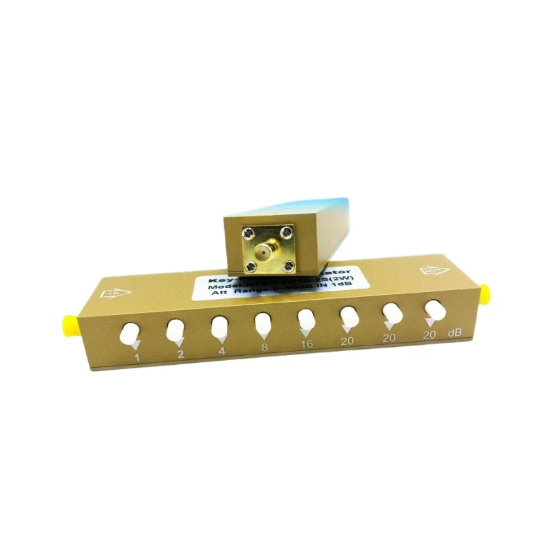 New Key Press Attenuator 3GHz 2W SMA RF Adjustable Button Signal Attenuator 0-30dB 60dB 90dB Button Step Adjustable
