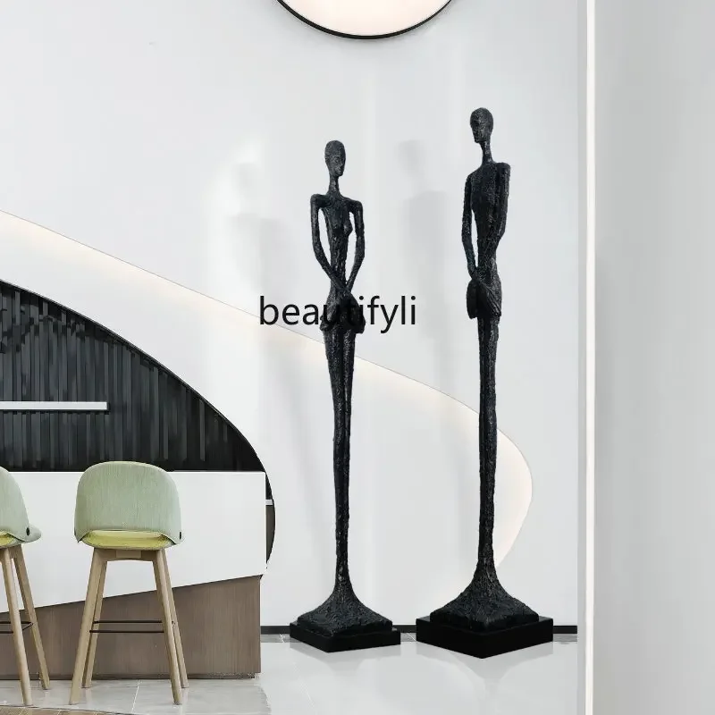 

Floor Abstract Welcome Figure Sculpture Modern Living Room Portrait Artwork Fiberglass Decoration Ornaments