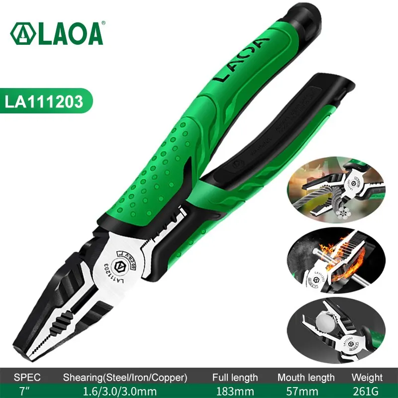 Laoa Multifunktions-Abisolierzange Diagonal zange Drahts ch neider Lang zange Seitens ch neider Kabels chere Elektriker Handwerkzeuge