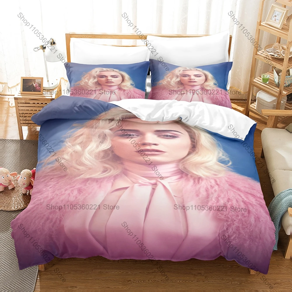 Cool Iconic Pop Diva Katy Perry Teenage Dream Prism Smile Album Collage Bedding Set 1 Duvet Cover + 2 Pillowcases HD Print Pop F